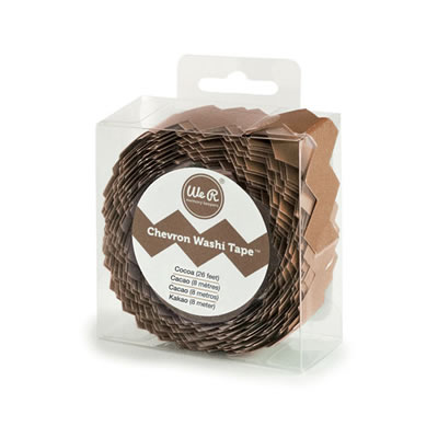 Chevron Washi Tape - Cocoa  (sold in 3's)