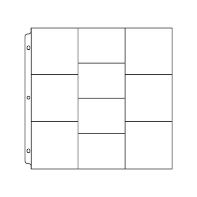 12x12 Ring Photo Sleeves 6-4x4- 4-4x3  (sold individually)