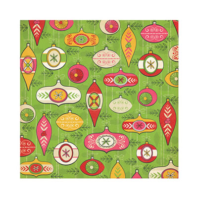WeR Memory Keepers - Merry & Bright - Whoville 12x12 glitter emblossed cardstock  (pack of 5)