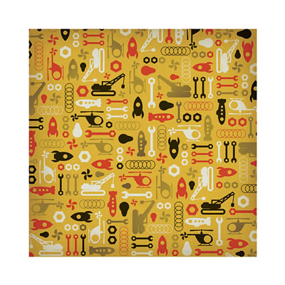 WeR Memory Keepers - GeoHectic - Go Go Gadget 12x12 foil cardstock  (pack of 5)