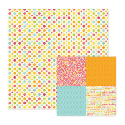 WeR Memory Keepers - Hippity Hoppity - Polka 12x12 d/sided paper  (pack of 10)