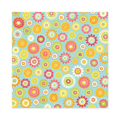 WeR Memory Keepers - Hippity Hoppity - Dancing Daisies 12x12 glitter paper  (pack of 5)