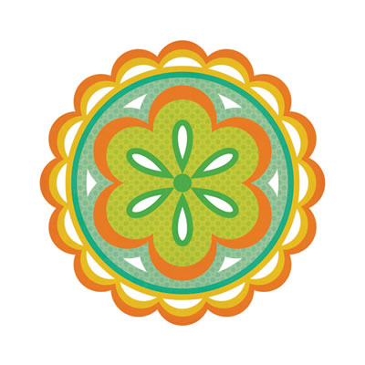 WeR Memory Keepers - 72 & Sunny - Bloom 12x12 die cut paper  (pack of 5)