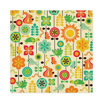 WeR Memory Keepers - 72 & Sunny - Woodlands 12x12 glitter paper  (pack of 5)