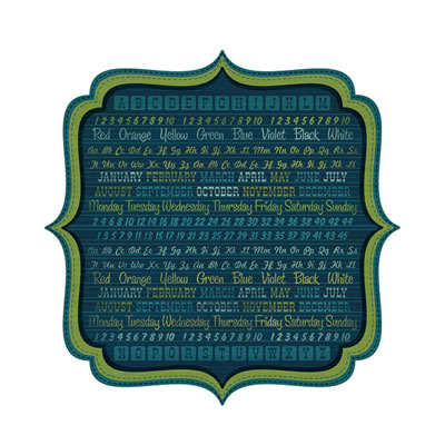 WeR Memory Keepers - Show & Tell - Blackboard 12x12 Die Cut paper  (pack of 5)