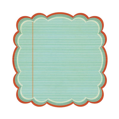 WeR Memory Keepers - Show & Tell - Report Card 12x12 Die Cut paper  (pack of 5)