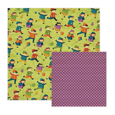 WeR Memory Keepers - Show & Tell - Recess 12x12 d/sided paper  (pack of 10)