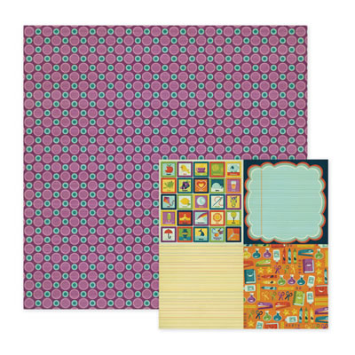 WeR Memory Keepers - Show & Tell - Straight A's 12x12 d/sided paper  (pack of 10)