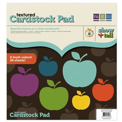 WeR Memory Keepers - Show & Tell - 12x12 Textured Cardstock Pad  (sold individually)