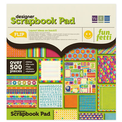 WeR Memory Keepers - Funfetti 12x12 Scrapbook Pad  (sold individually)