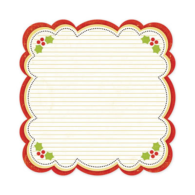 WeR Memory Keepers - White Christmas - Dear Santa 12x12 Die Cut paper  (pack of 5)