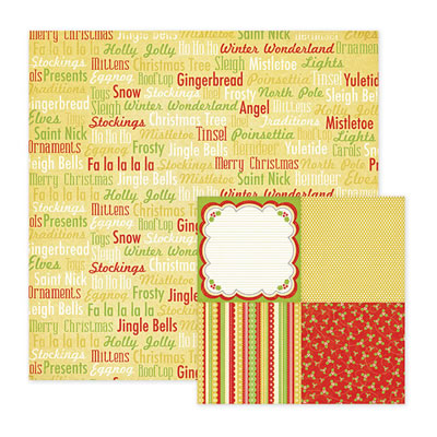WeR Memory Keepers - White Christmas - Holiday Cheer 12x12 d/sided paper  (pack of 10)
