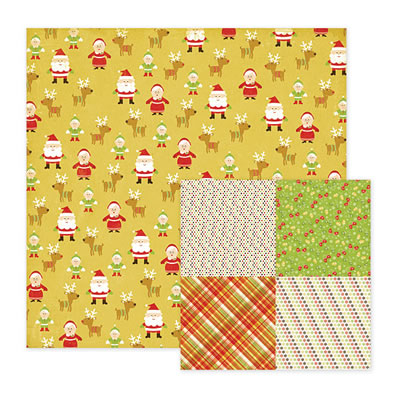 WeR Memory Keepers - White Christmas - Santa's Helpers 12x12 d/sided paper  (pack of 10)