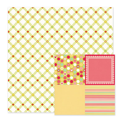 WeR Memory Keepers - Be My Valentine - Sweetness 12x12 d/sided paper  (pack of 10)