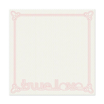 WeR Memory Keepers - Be My Valentine - 12x12 Sewn Cardstock - True Love  (pack of 5)