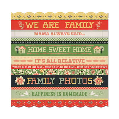 WeR Memory Keepers - Family Keepsake - Caroline 12x12 Die Cut Paper  (pack of 5)