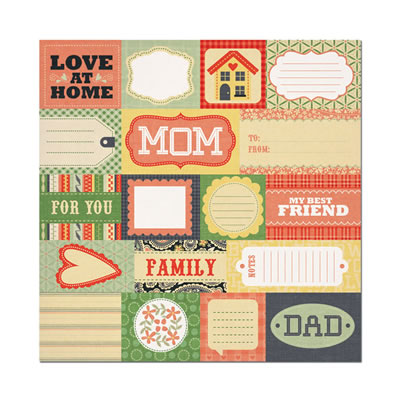 WeR Memory Keepers - Family Keepsake - Carrie 12x12 Glitter Paper  (pack of 5)