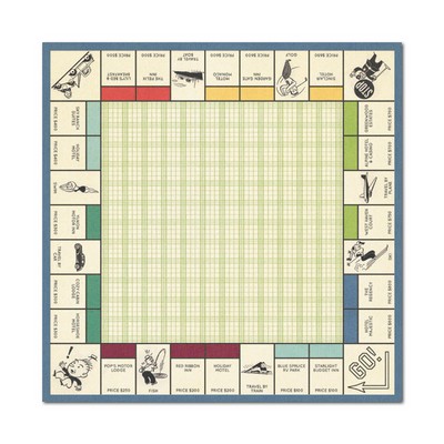 WeR Memory Keepers - Travel Light - Game Board 12x12 foil paper  (pack of 5)