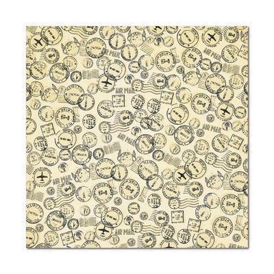 WeR Memory Keepers - Travel Light - Passport Stamp 12x12 foil paper  (pack of 5)