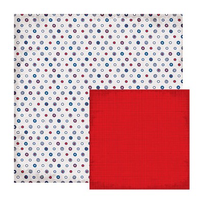 WeR Memory Keepers - Yankee Doodles - Dot Doodle 12x12 d/sided paper  (pack of 10)