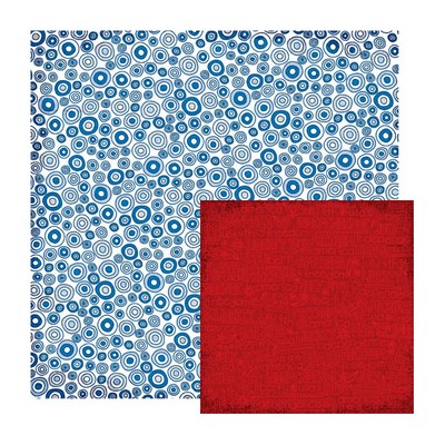 WeR Memory Keepers - Yankee Doodles - Circle Doodle 12x12 d/sided paper  (pack of 10)