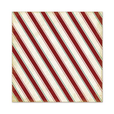 WeR Memory Keepers - Peppermint Twist - Candy Cane 12x12 glitter paper  (pack of 5)