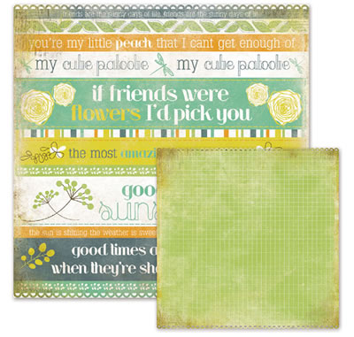 WeR Memory Keepers - Good Day Sunshine - Lynn 12x12 die-cut paper  (pack of 5)