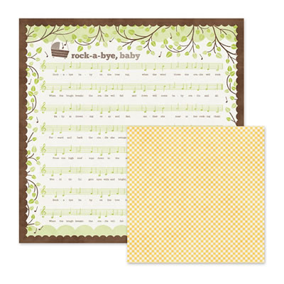 WeR Memory Keepers - Baby Mine - Rock A Bye 12x12 d/sided paepr  (pack of 10)