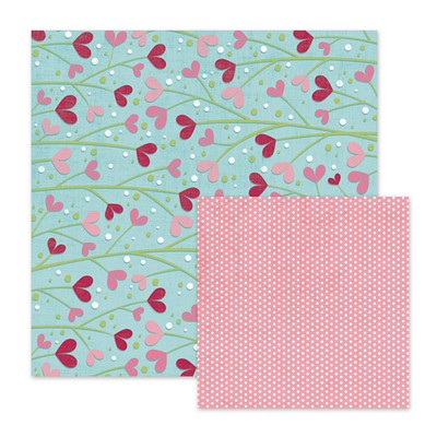 WeR Memory Keepers - Love Struck - My Love Blossoms 12x12 d/sided paper  (pack of 10)