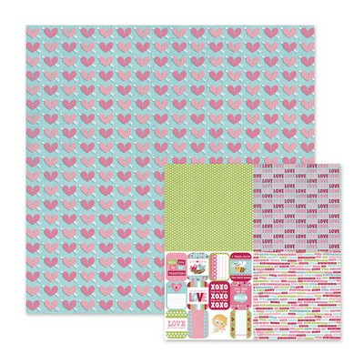 WeR Memory Keepers - Love Struck - Cupid's Arrow 12x12 d/sided paper  (pack of 10)