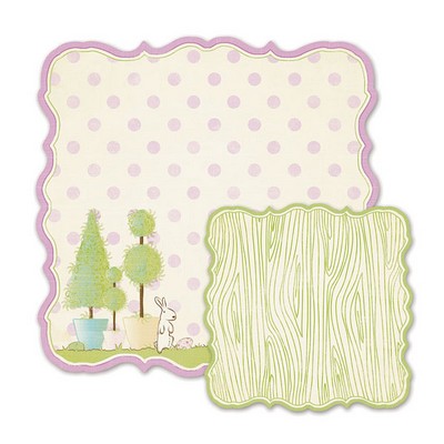 WeR Memory Keepers - Cotton Tail - English Garden 12x12 die-cut paper  (pack of 5)