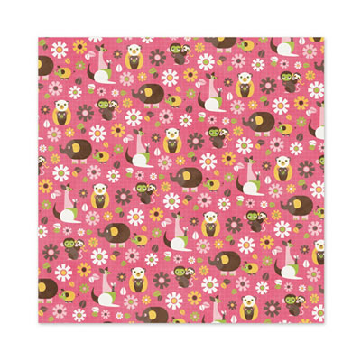 WeR Memory Keepers - Baby Mine - Girly Girl 12x12 UV-coated paper  (pack of 5)