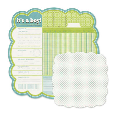WeR Memory Keepers - Baby Mine - It's a Boy 12x12 die-cut paper  (pack of 5)