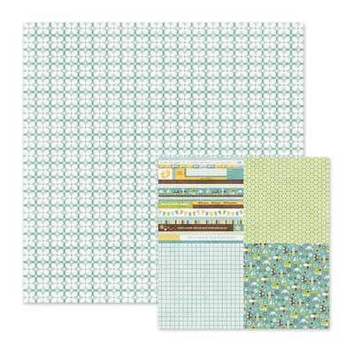 WeR Memory Keepers - Baby Mine - Baby Blue 12x12 d/sided paper  (pack of 10)