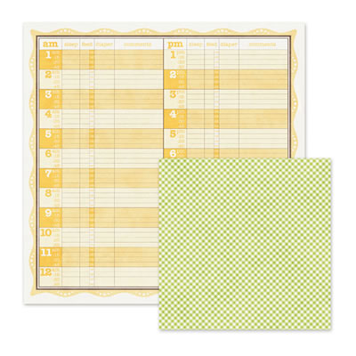 WeR Memory Keepers - Baby Mine - Feeding Time 12x12 d/sided paper  (pack of 10)