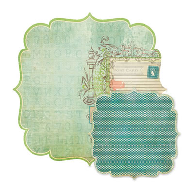 WeR Memory Keepers - Anthologie - Post Card 12x12 die-cut paper  (pack of 5)
