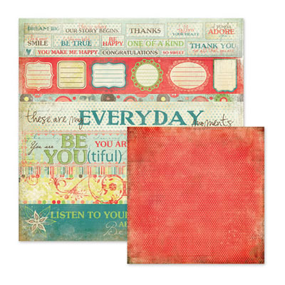 WeR Memory Keepers - Anthologie - Everyday Moments 12x12 d/sided paper  (pack of 10)