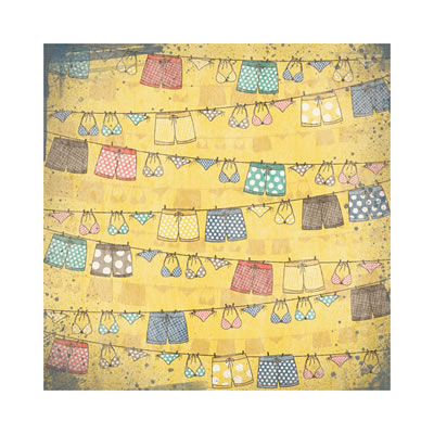 WeR Memory Keepers - Down the Boardwalk - Sea Breeze 12x12 Glitter Paper  (pack of 5)