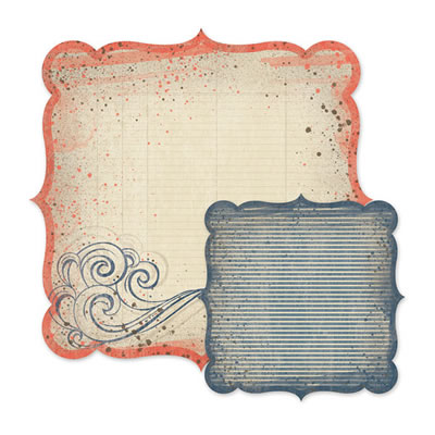WeR Memory Keepers - Down the Boardwalk - Waves 12x12 Die Cut Paper  (pack of 5)
