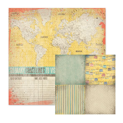 WeR Memory Keepers - Down the Boardwalk - Coastlines 12x12 d/sided paper  (pack of 10)