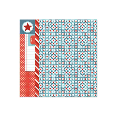 WeR Memory Keepers - Red White Blue - Confetti 12x12 foil paper  (pack of 5)