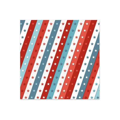 WeR Memory Keepers - Red White Blue - Ticker Tape 12x12 foil paper  (pack of 5)