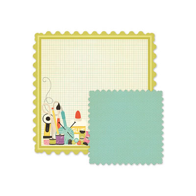 WeR Memory Keepers - Love to Craft - Sewing Pattern 12x12 die-cut paper  (pack of 5)