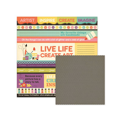 WeR Memory Keepers - Love to Craft - Create 12x12 d/sided paper  (pack of 10)