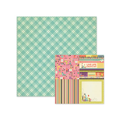 WeR Memory Keepers - Love to Craft - Flannelette 12x12 d/sided paper  (pack of 10)