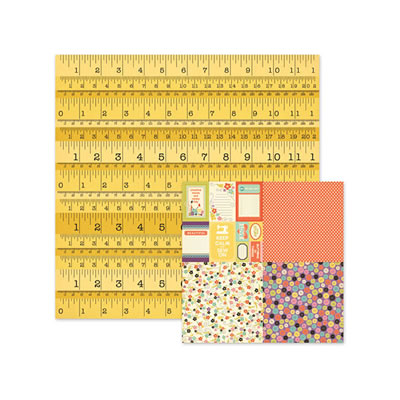 WeR Memory Keepers - Love to Craft - Measuring Tape 12x12 d/sided paper  (pack of 10)