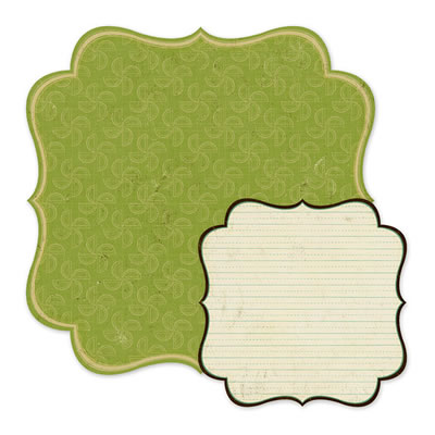 WeR Memory Keepers - Hall Pass - Arithmetic 12x12 die cut paper  (pack of 5)