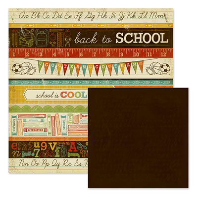 WeR Memory Keepers - Hall Pass - Pep Rally 12x12 d/sided paper  (pack of 10)