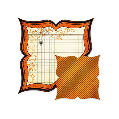 WeR Memory Keepers - Black Widow - Creepy 12x12 die-cut paper  (pack of 5)