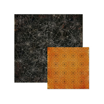 WeR Memory Keepers - Black Widow - Cobweb 12x12 d/sided paper  (pack of 10)